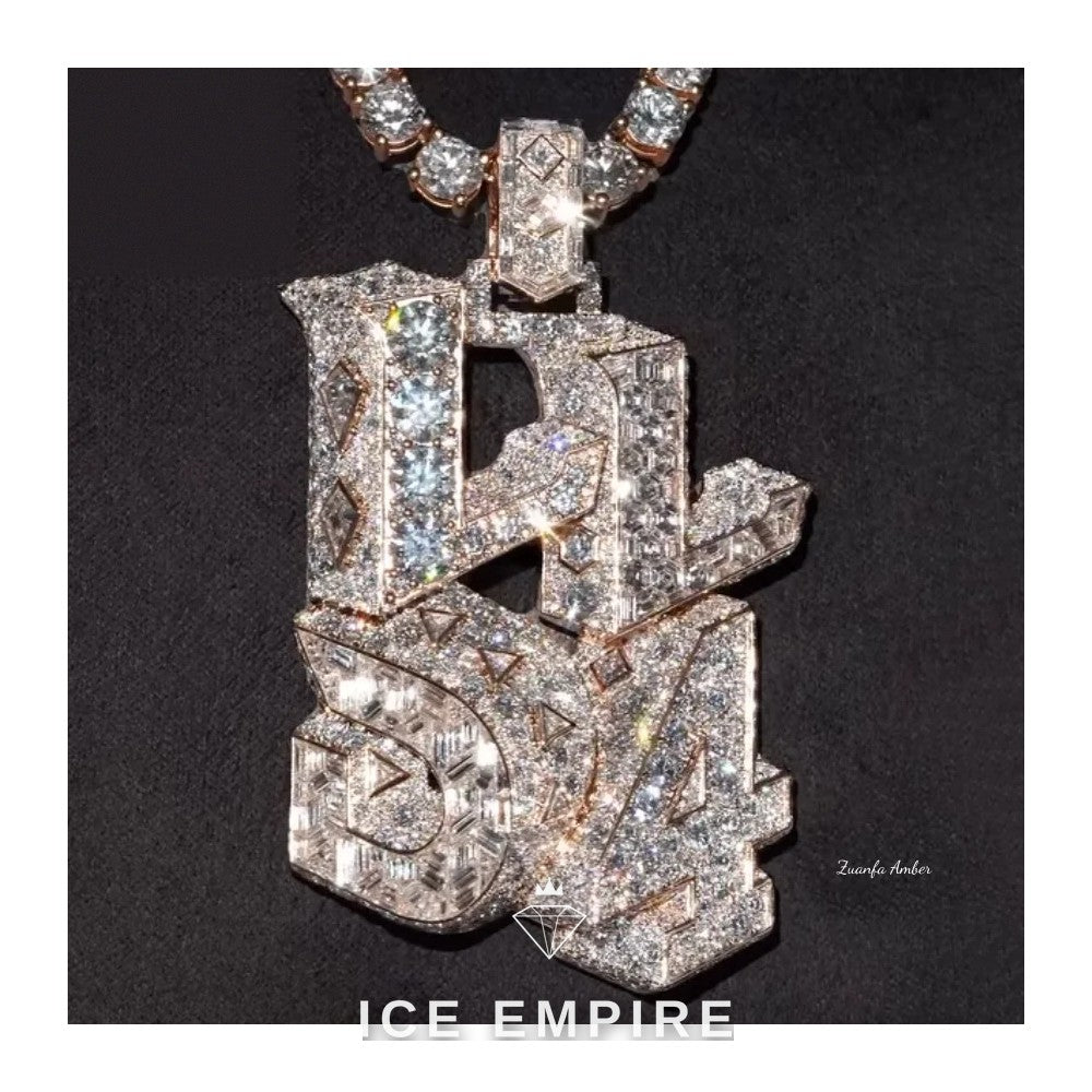 Iced Out Rose Gold Plated Moissanite Pendant