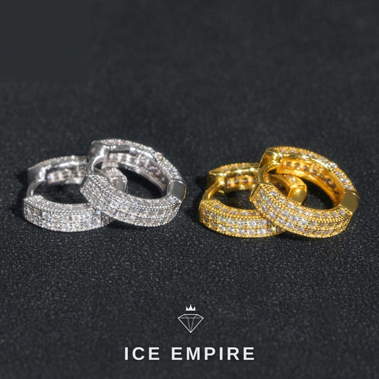 Iced Out Gold Plated Lab Grown Diamond Earrings