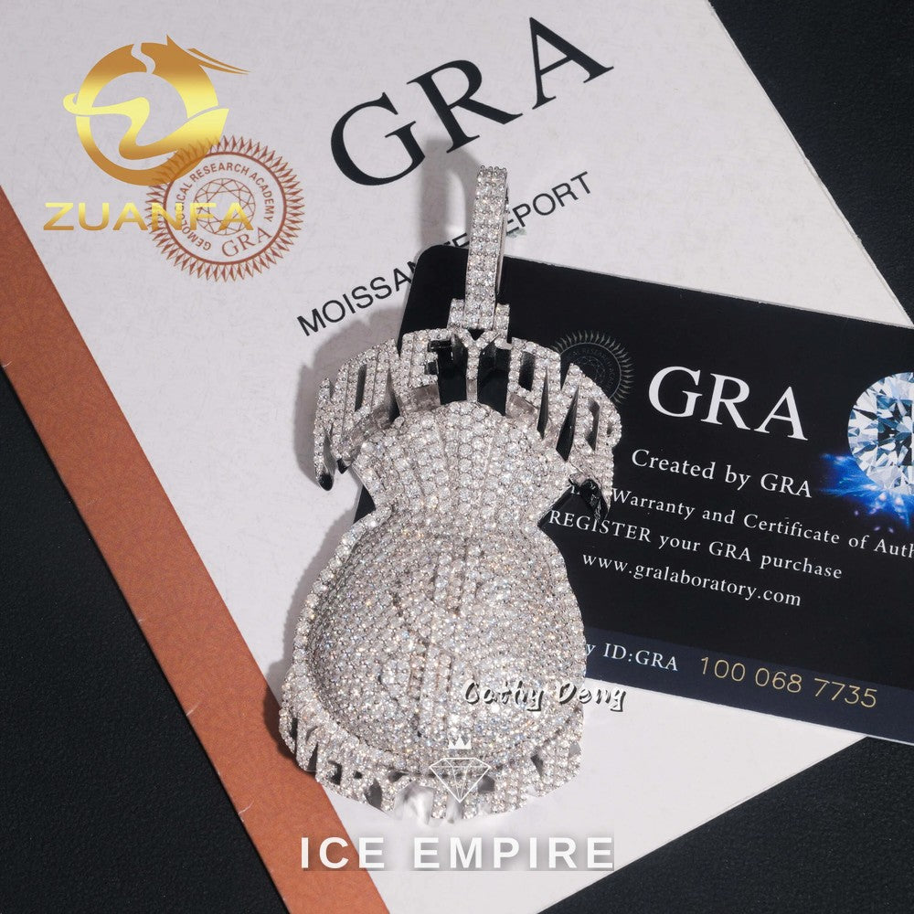 Iced Out Baguette Rose Gold Plated Pendant