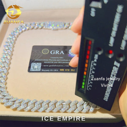 Iced Out Rose Gold Plated Moissanite Cuban Chain
