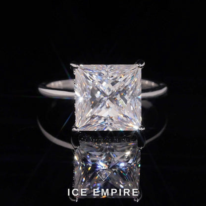 Iced Out Rose Gold Plated Moissanite Wedding Band