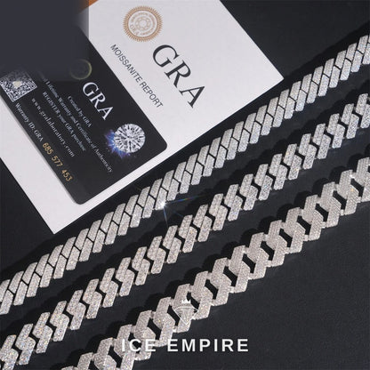 Iced Out Rose Gold Plated Moissanite Cuban Chain