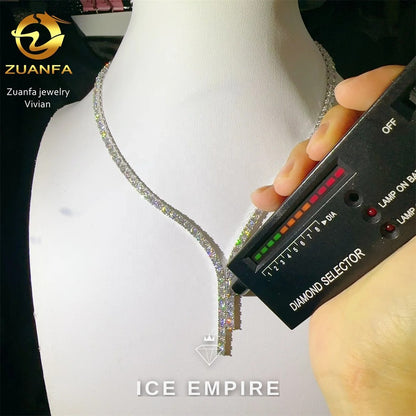 Iced Out Rose Gold Plated Moissanite Cuban Chain