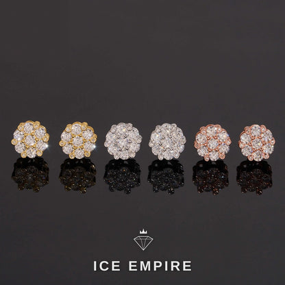 Iced Out 925 Silver Moissanite Earrings