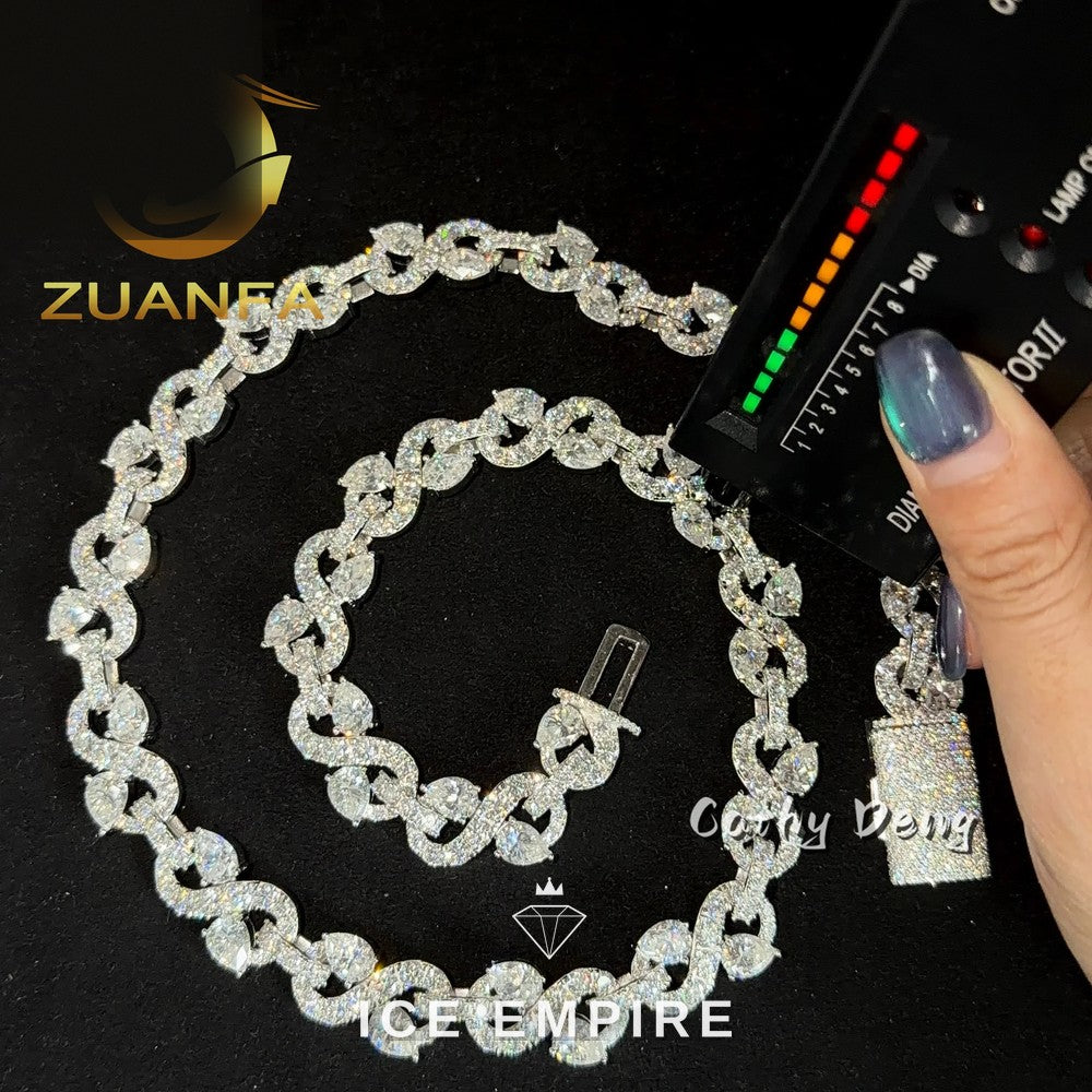 Iced Out Rose Gold Plated Moissanite Cuban Chain
