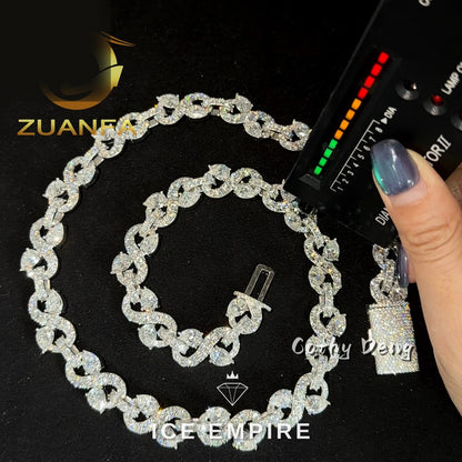 Iced Out Rose Gold Plated Moissanite Cuban Chain