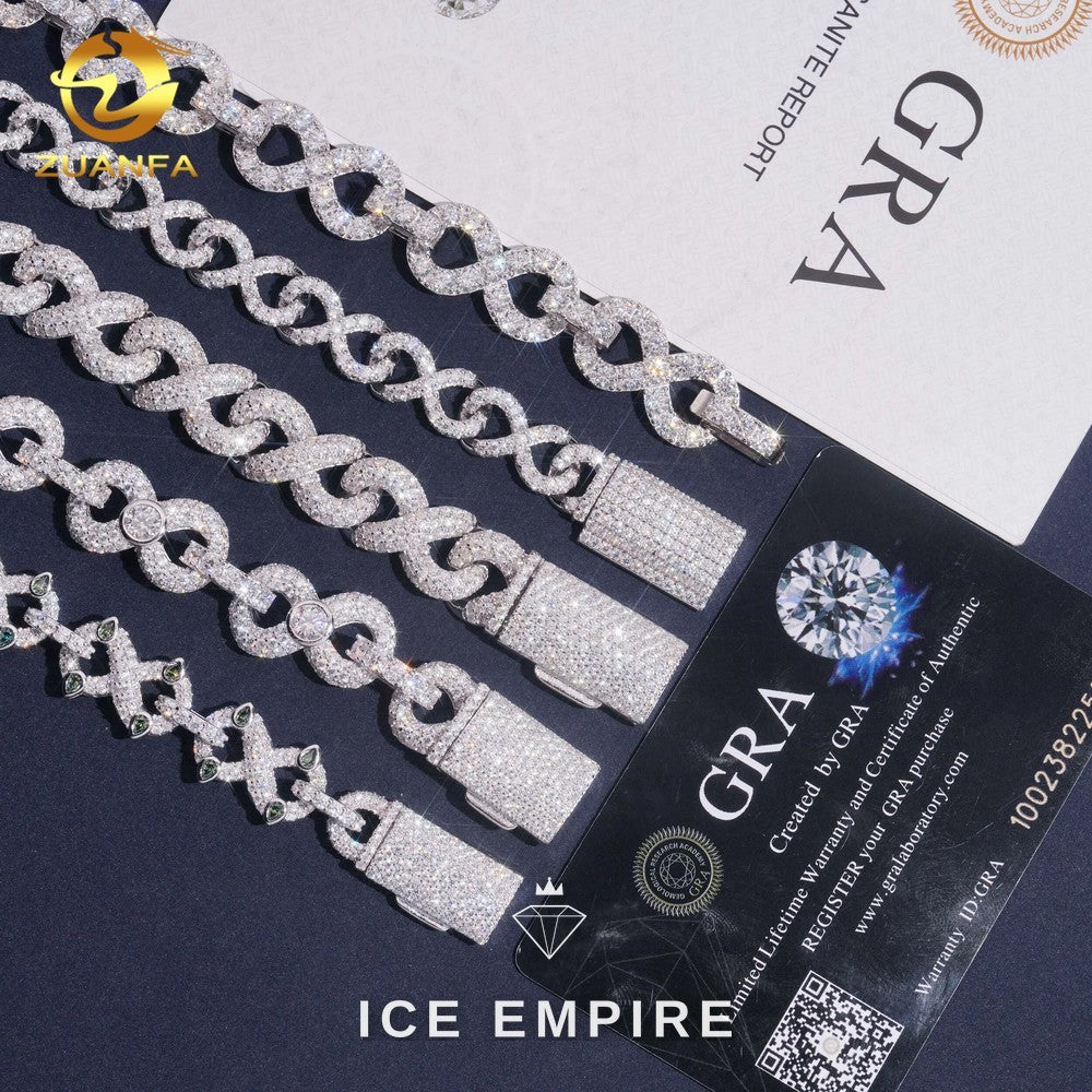 Iced Out Gold Plated Moissanite Cuban Chain