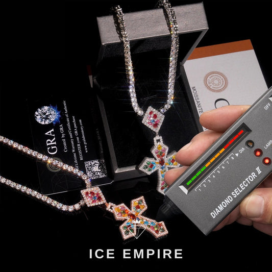 Iced Out Cluster Rose Gold Plated Pendant