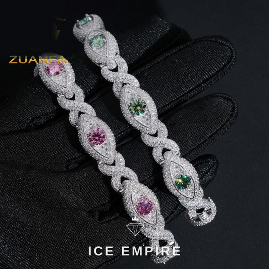 Iced Out 925 Silver Moissanite Bracelet
