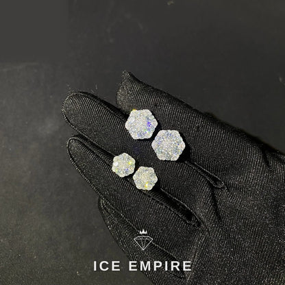 Iced Out 925 Silver Moissanite Stud Earrings