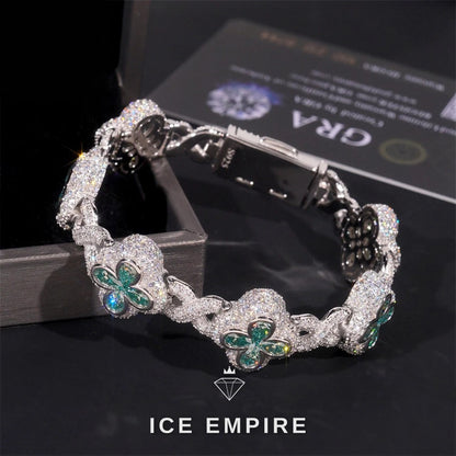 Iced Out Rose Gold Plated Moissanite Bracelet