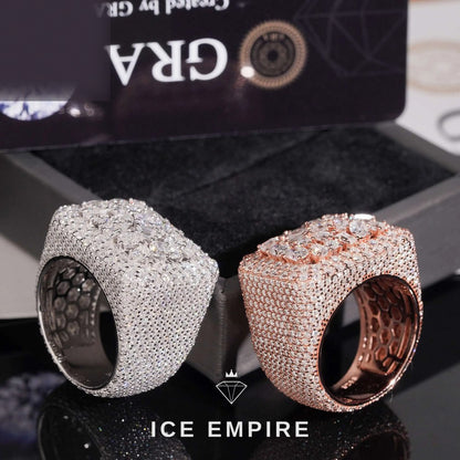 Iced Out Baguette 925 Silver Moissanite Ring
