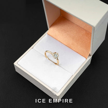 Iced Out Gold Plated Engagement Ring