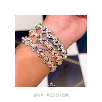 Iced Out Rose Gold Plated Moissanite Cuban Chain
