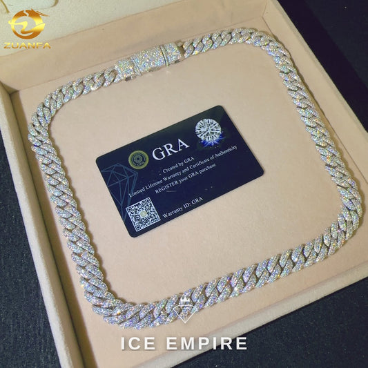 Iced Out Rose Gold Plated Moissanite Cuban Chain