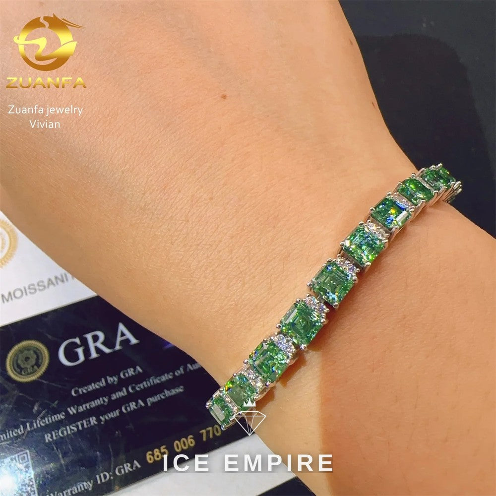 Iced Out Rose Gold Plated Moissanite Tennis Chain