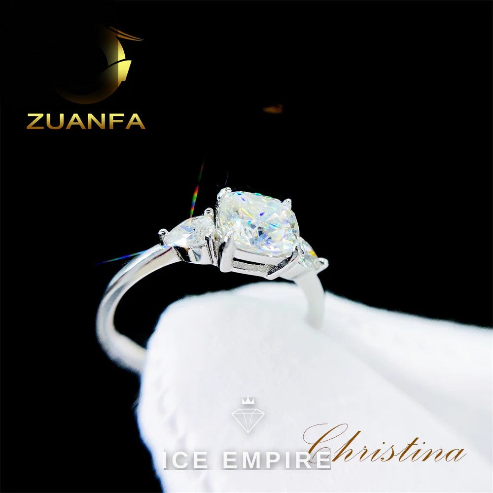 Iced Out Gold Plated Moissanite Wedding Band