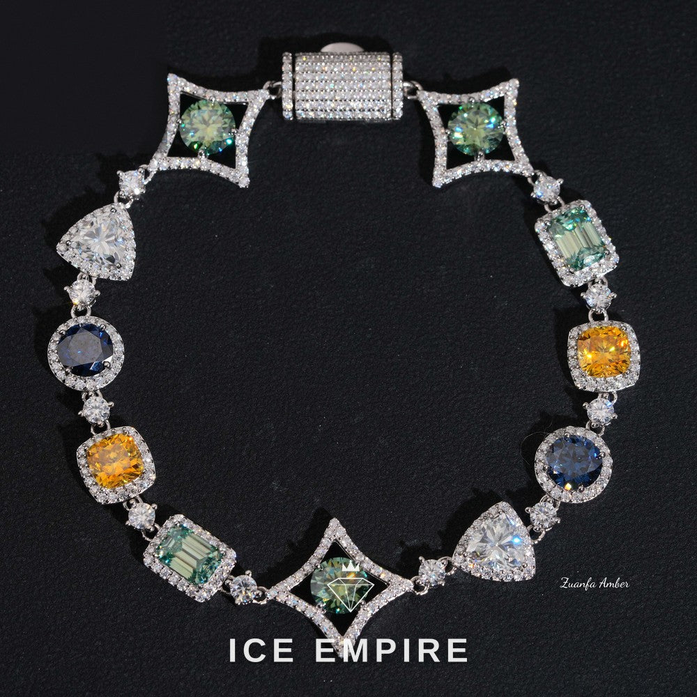 Iced Out 925 Silver Moissanite Tennis Chain