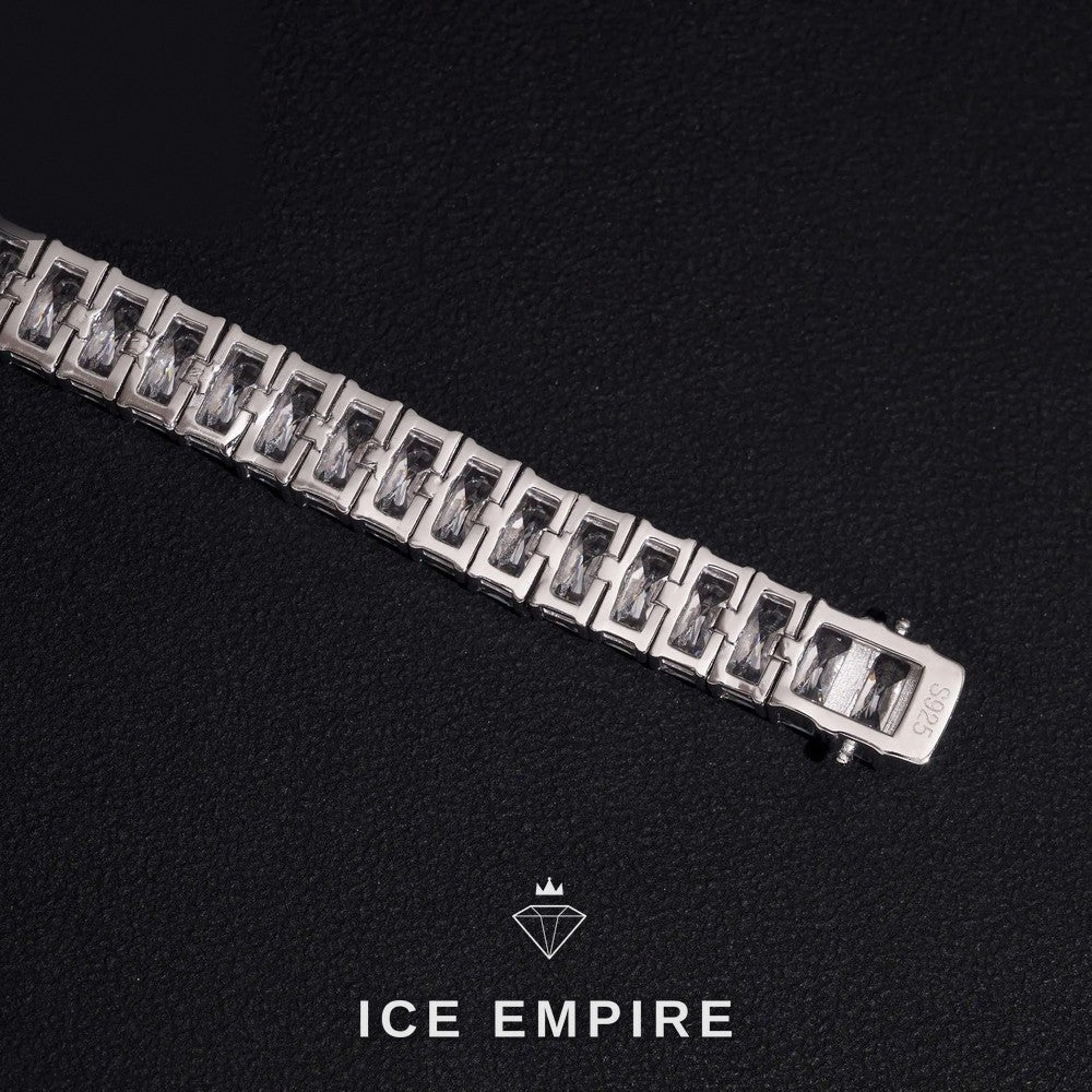 Iced Out 925 Silver Moissanite Tennis Bracelet