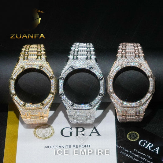 Iced Out 925 Silver Moissanite Watch