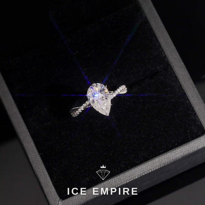 Iced Out Gold Plated Moissanite Wedding Band