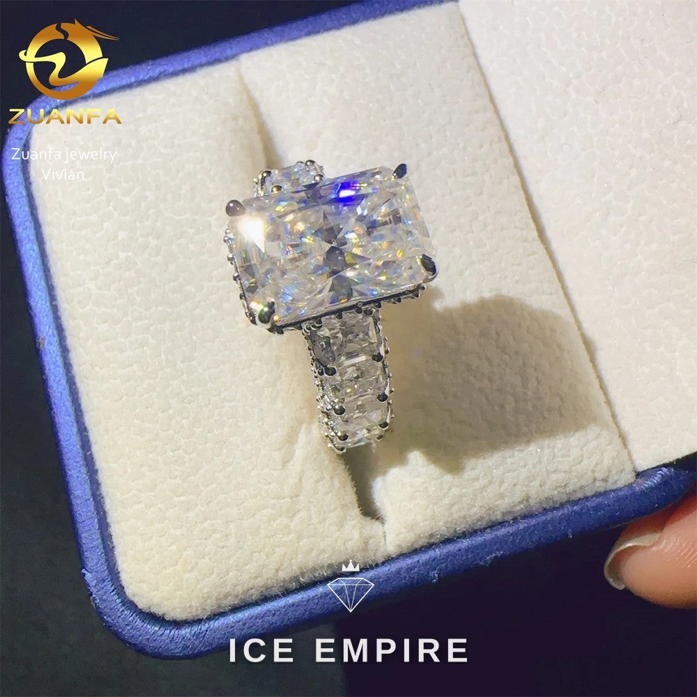 Iced Out Rose Gold Plated Moissanite Ring