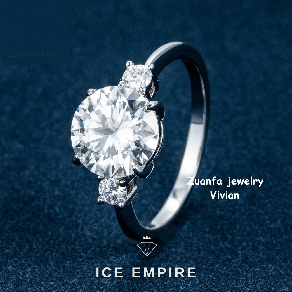 Iced Out 925 Silver Moissanite Ring