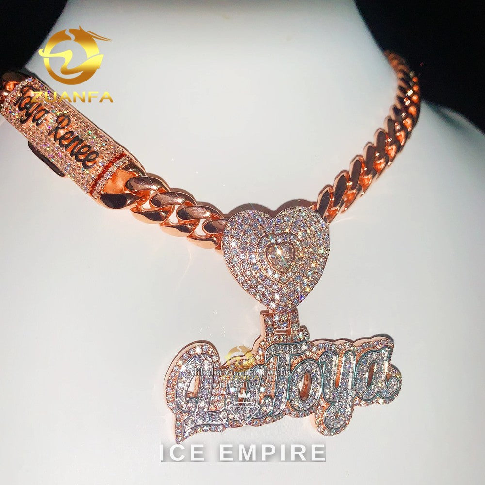Iced Out Cross 925 Silver Pendant