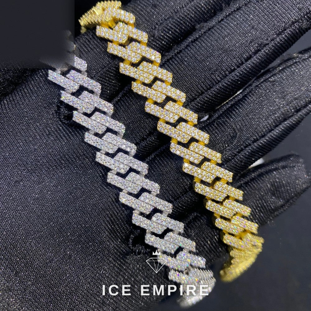 Iced Out Rose Gold Plated Moissanite Cuban Chain