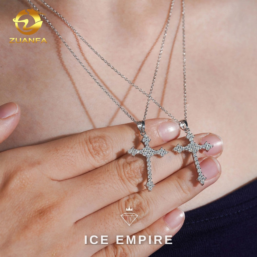 Iced Out Cross Gold Plated Pendant