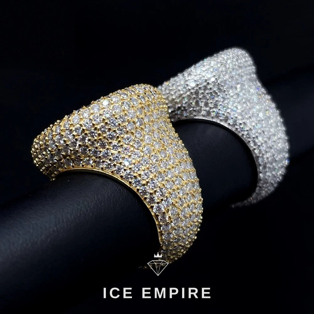 Iced Out Rose Gold Plated Moissanite Ring
