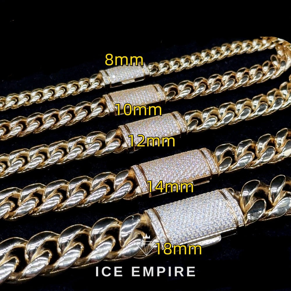 Iced Out Rose Gold Plated Moissanite Cuban Chain
