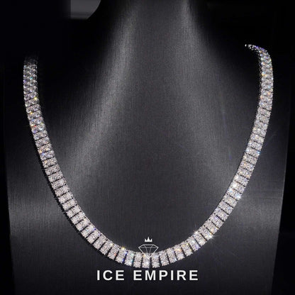 Iced Out Rose Gold Plated Moissanite Cuban Chain