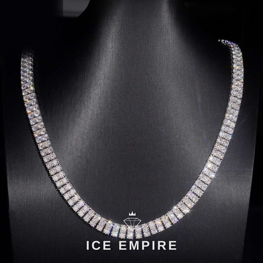 Iced Out Rose Gold Plated Moissanite Cuban Chain