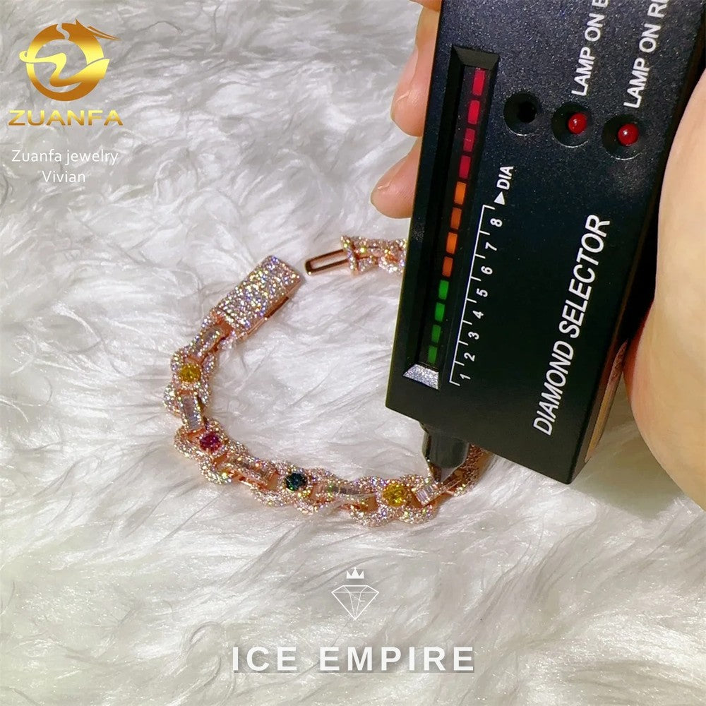 Iced Out Rose Gold Plated Moissanite Cuban Chain
