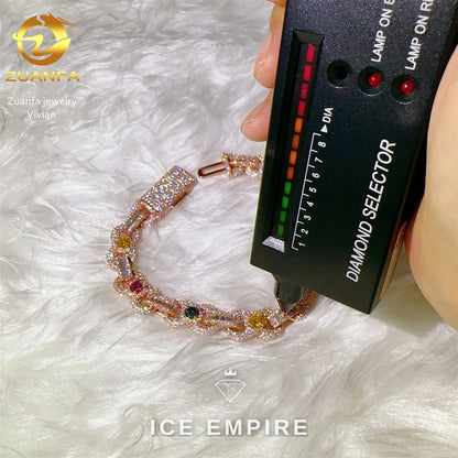 Iced Out Rose Gold Plated Moissanite Cuban Chain