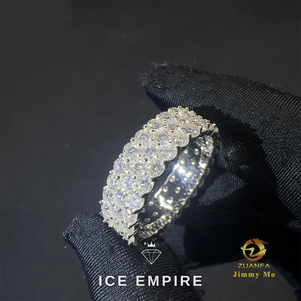Iced Out Gold Plated Moissanite Ring