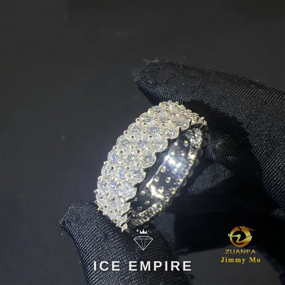 Iced Out Gold Plated Moissanite Ring
