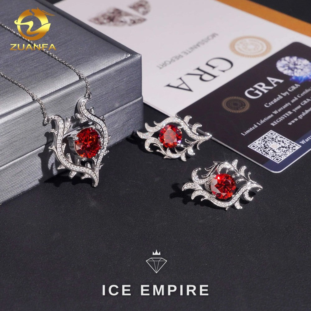 Iced Out Rose Gold Plated Moissanite Earrings