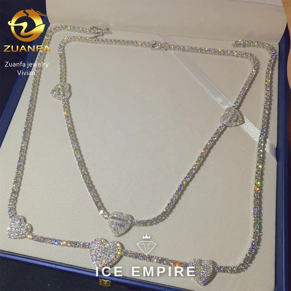 Iced Out Rose Gold Plated Moissanite Cuban Chain
