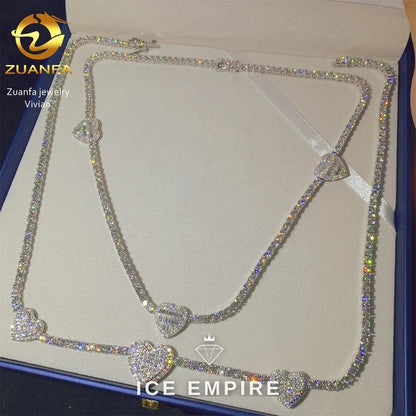 Iced Out Rose Gold Plated Moissanite Cuban Chain