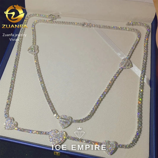 Iced Out Rose Gold Plated Moissanite Cuban Chain