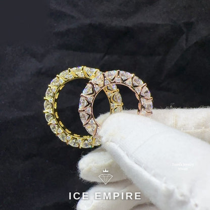 Iced Out 925 Silver Moissanite Ring