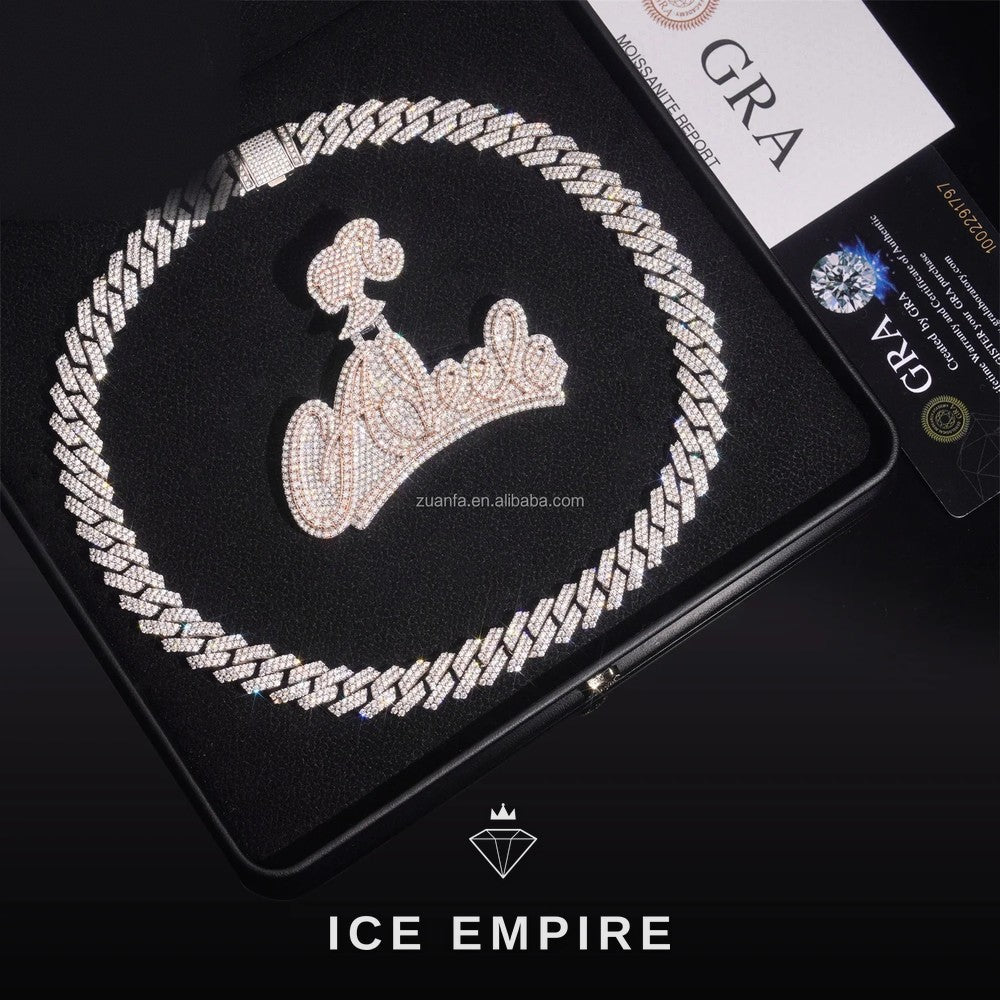 Iced Out 925 Silver Pendant