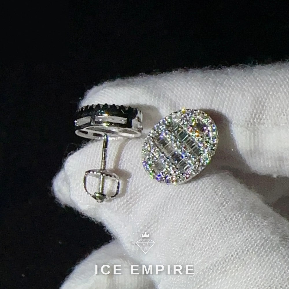 Iced Out 925 Silver Moissanite Earrings