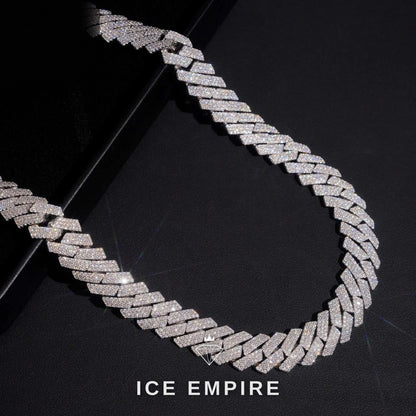 Iced Out Rose Gold Plated Moissanite Cuban Chain