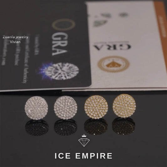 Iced Out 925 Silver Moissanite Earrings