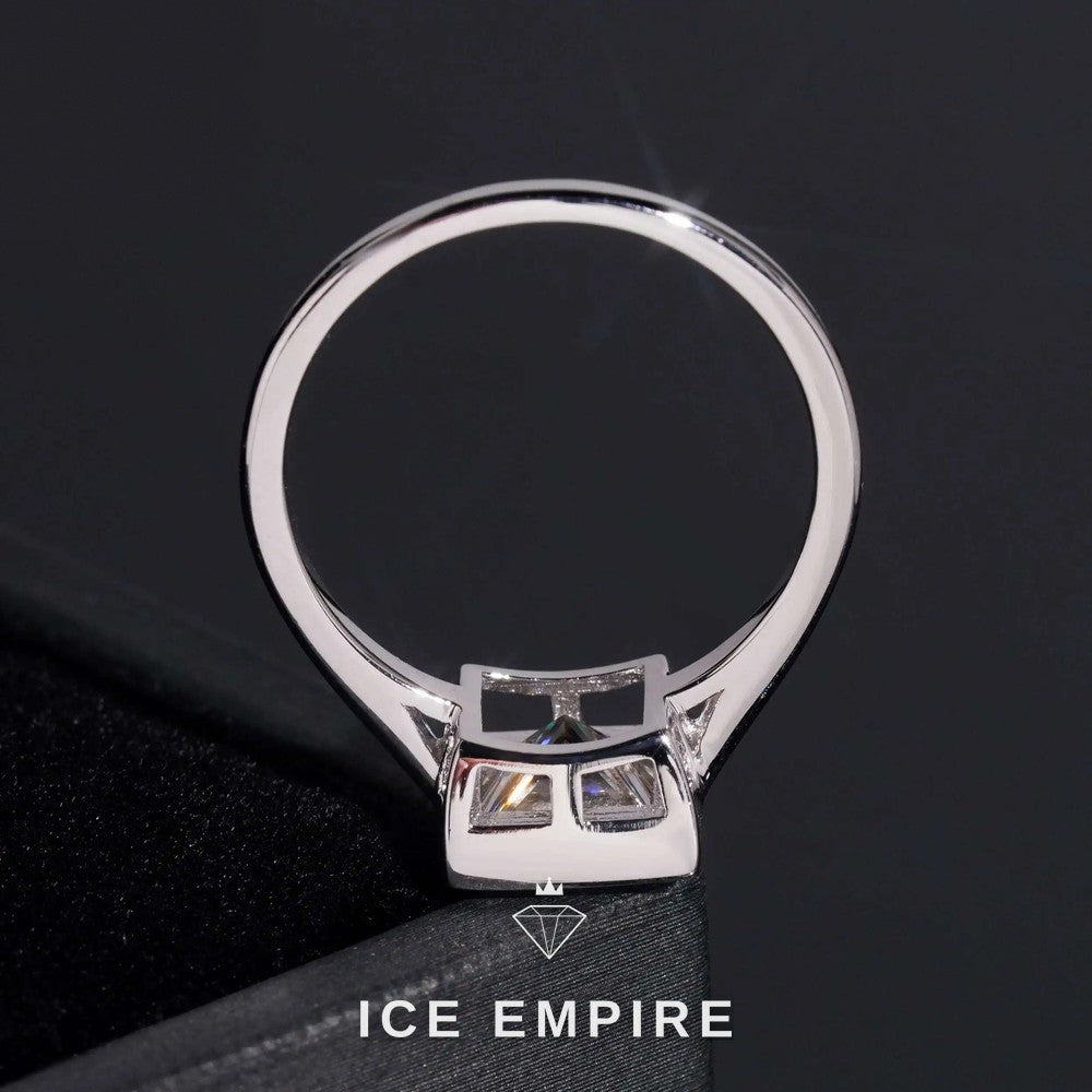 Iced Out 18K Gold Moissanite Wedding Band