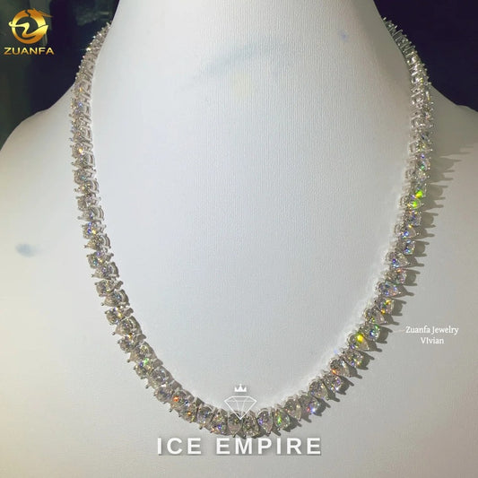 Iced Out Rose Gold Plated Moissanite Cuban Chain