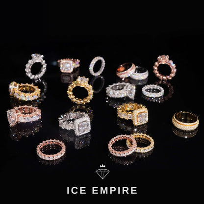 Iced Out 925 Silver Moissanite Ring